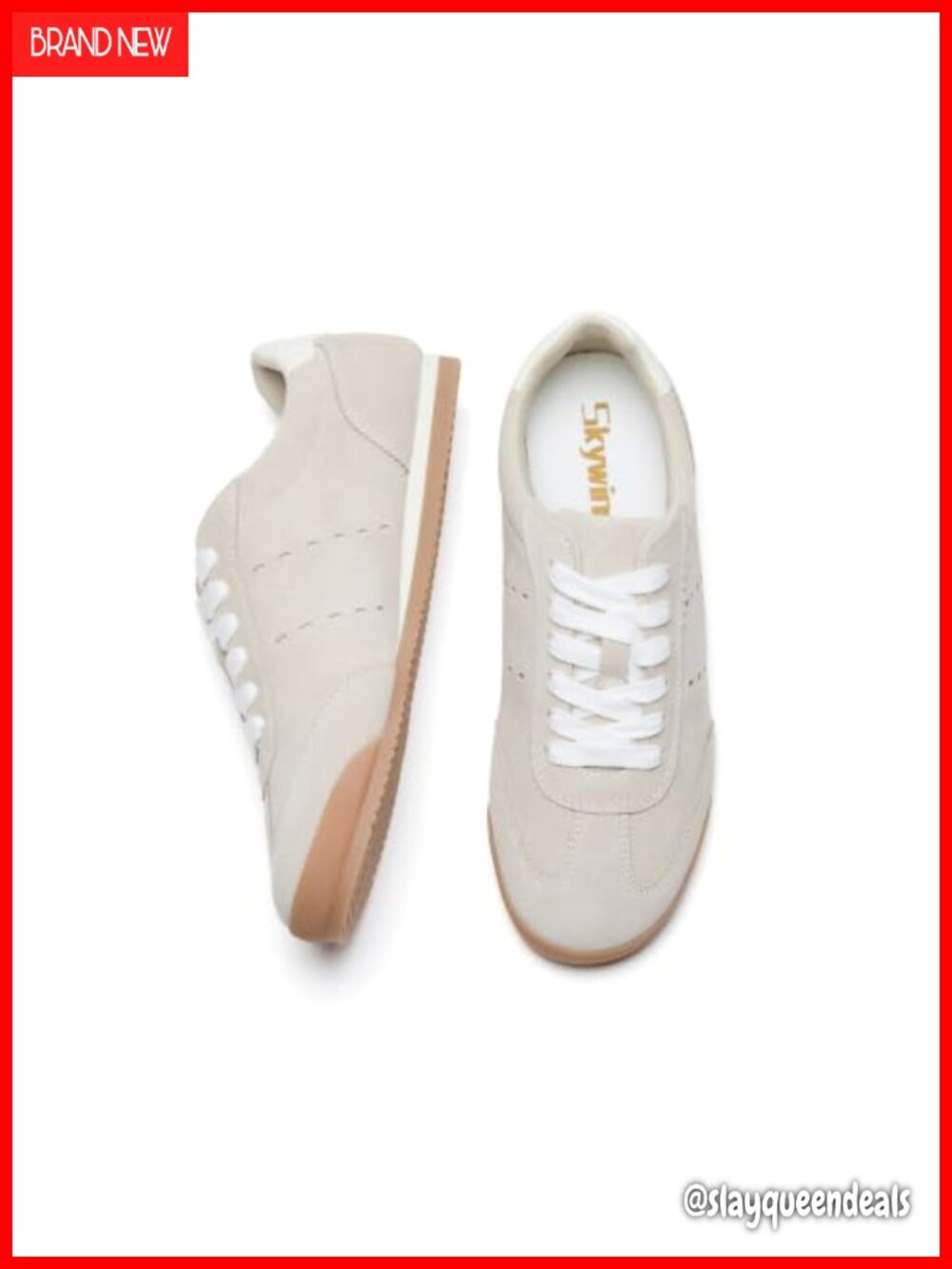 Genuine Suede Leather Sneakers Retro Low Profile Lace-Up Walking Shoes